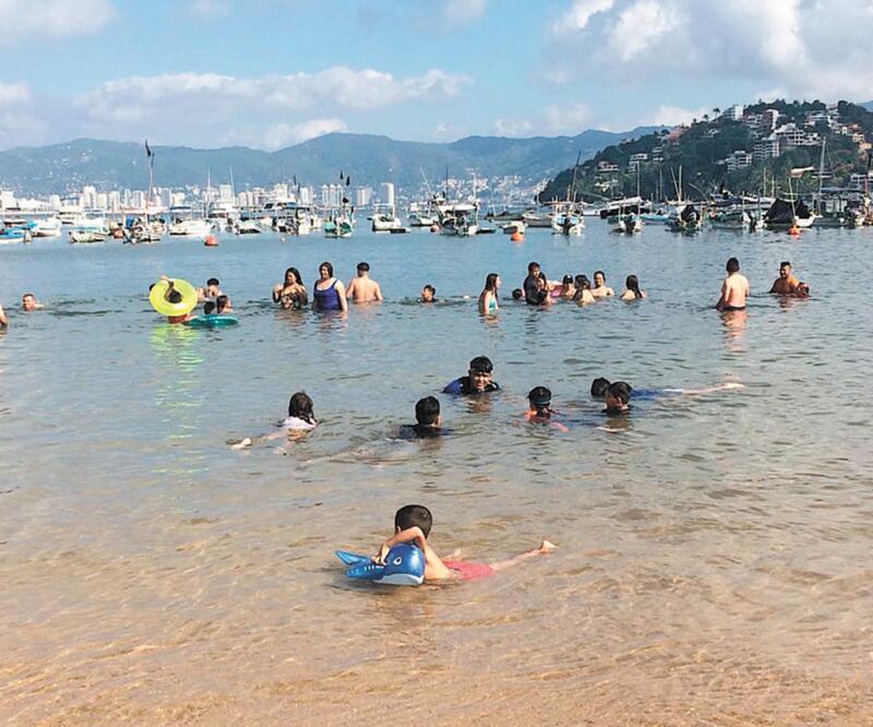 El 19 de diciembre pasado las playas Suave, Icacos I y Manzanillo fueron declaradas no aptas para el uso humano. Foto: ARTURO DE DIOS PALMA. EL UNIVERSAL
