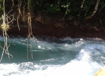 Encauzan río perteneciente a cascadas de Agua Azul en Chiapas