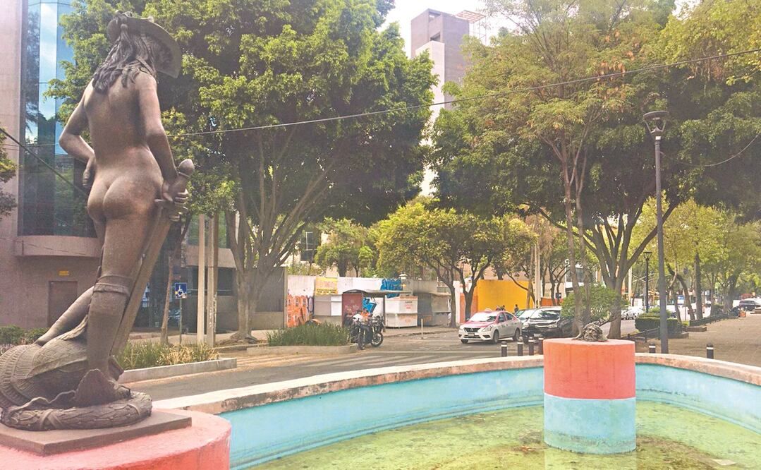 Así quedó la pieza en la avenida Álvaro Obregón, esquina Medellín. Foto: Armando Martínez. El Universal