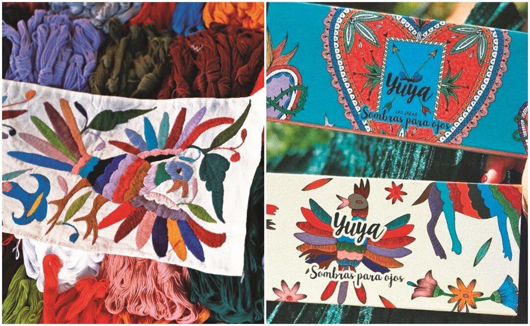 Usuarios de las redes sociales hicieron la comparación con los colores vivos y animales del arte de Tenango de Doria. (INSTAGRAM DE YUYA Y ARCHIVO)