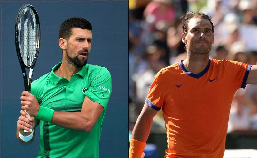 Novak Djokovic igualó sorprendente marca de Rafael Nadal y busca su séptimo campeonato en el Miami Open / FOTOS: AFP y @RafaelNadal