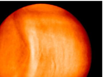 Detectan una posible onda gravitatoria en la atmósfera de Venus