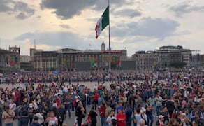 Aspectos del Zócalo de la Ciudad de México, antes del 216 aniversario de la Independencia de México. Foto: Diego Simón Sánchez / EL UNIVERSAL