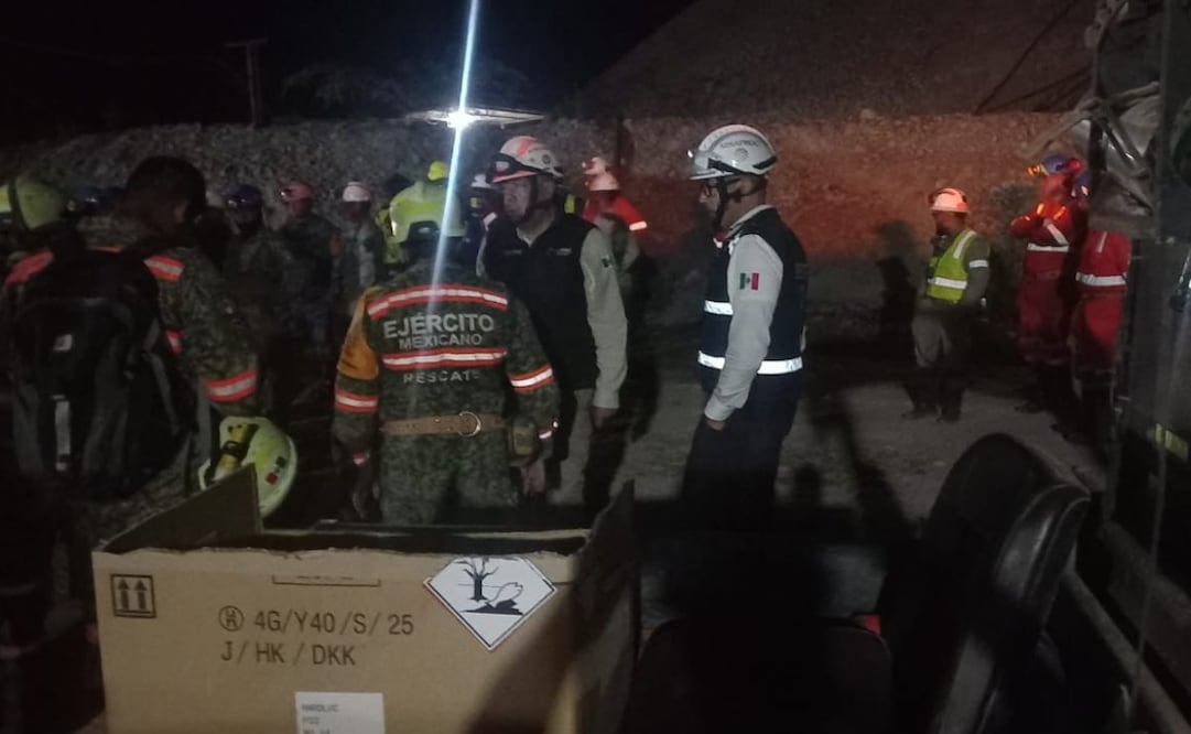 Suman brigadistas a rescate de 4 mineros atrapados en mina Santa Fe en Sinaloa; avanzan hacia zona profunda.
Foto: Especial.