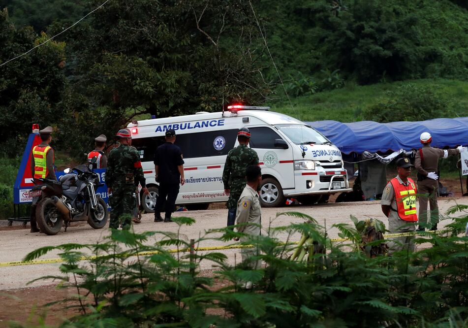 Niños atrapados en una cueva en Tailandia. Foto: EFE