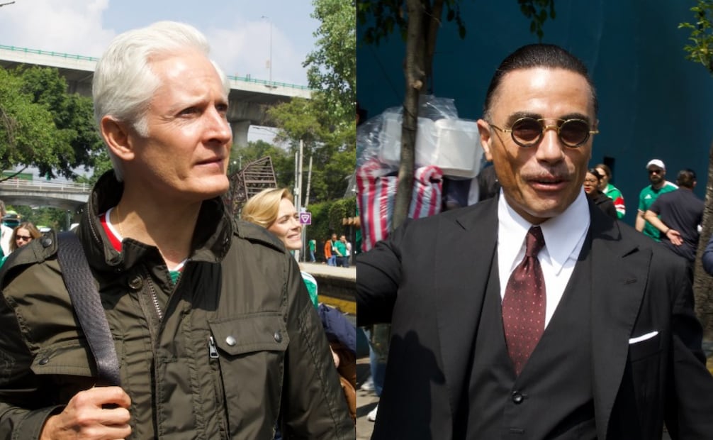 Exgobernador del Estado de México, Alfredo Del Mazo Maza, así como al empresario y restaurador turco Nusret Gökçe llegaron al partido México contra Sudáfrica (11/06/2026). Foto: Osmar Alvarado / EL UNIVERSAL