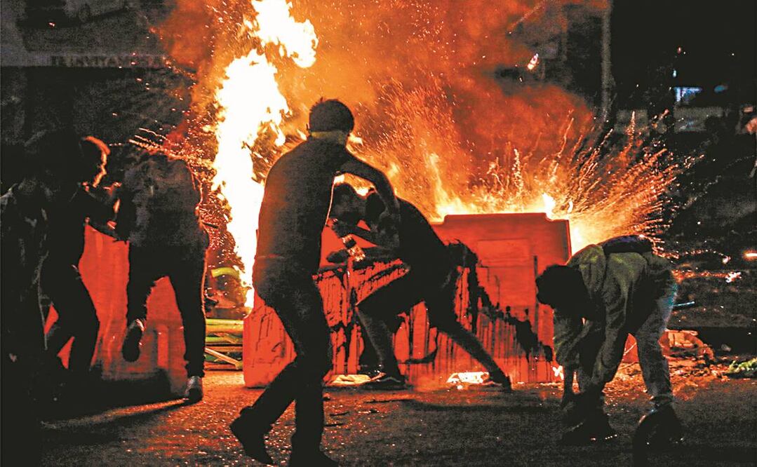 Manifestación contra la brutalidad policial en Cúcuta, el pasado jueves. Foto: SCHNEYDER MENDOZA. AFP