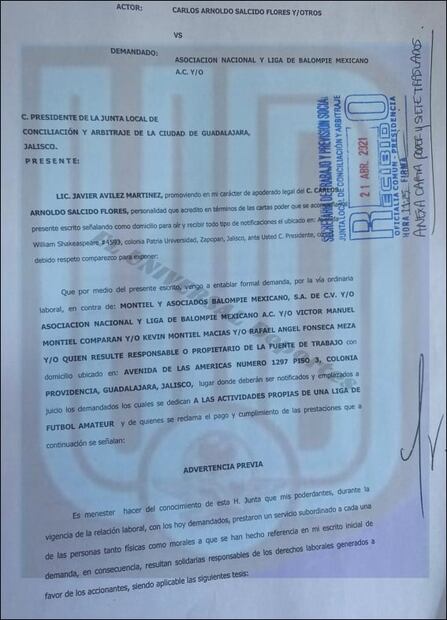 Carlos Salcido y extrabajadores demandan a la Liga de Balompié Mexicano