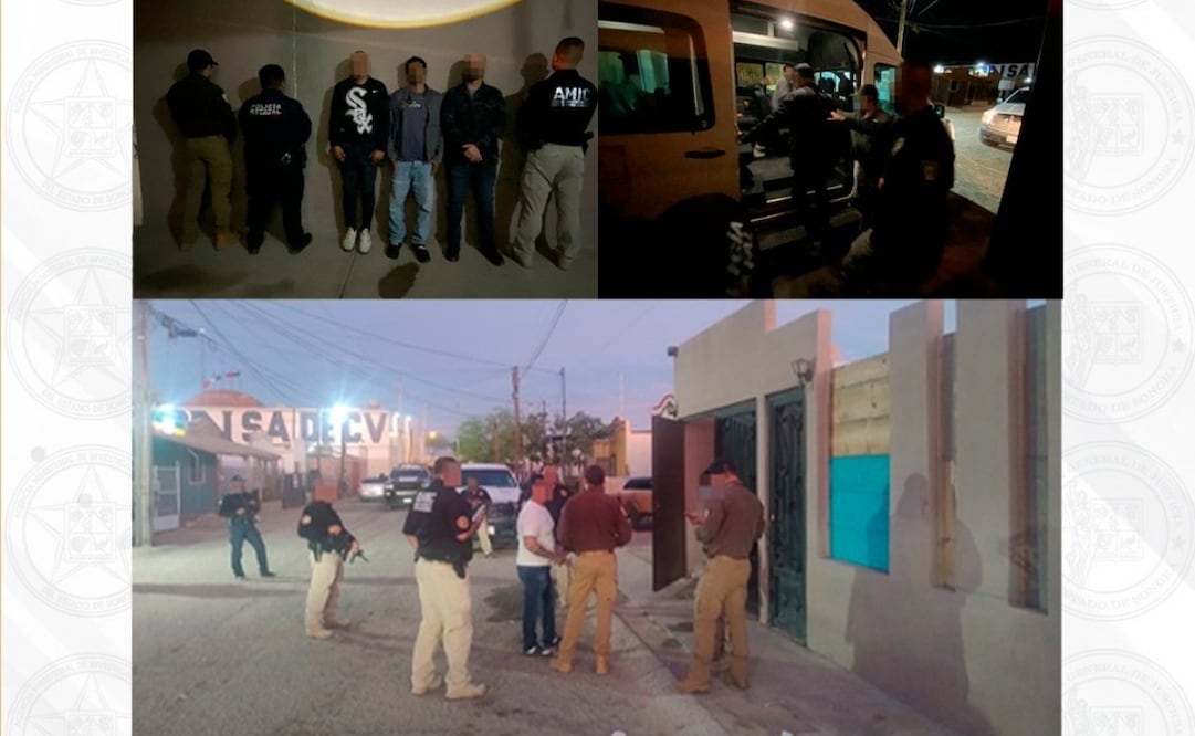 Rescatan a 3 migrantes brasileños en la frontera de San Luis Río Colorado, Sonora; serán trasladados al Instituto de Migración.
Foto: Especial.