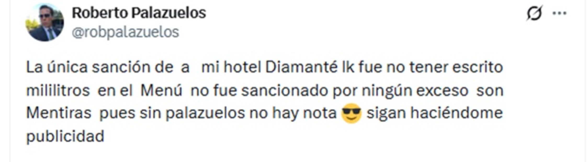 El actor negó lo publicado por la Profeco, aunque sí admitió que fue sancionado. Foto: X.