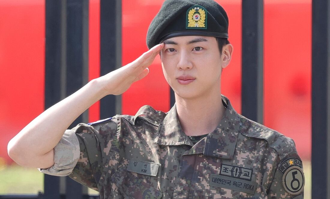 Jin, miembro de la banda de K-pop BTS, concluyó con su servicio militar obligatorio en junio pasado. Foto: AP