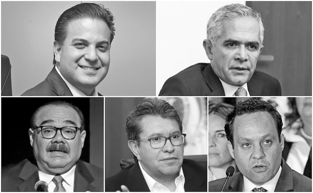 Damián Zepeda, Miguel Ángel Mancera, Jorge Ramírez Marín, Ricardo Monreal y Clemente Castañeda. Fotos: Archivo El Universal