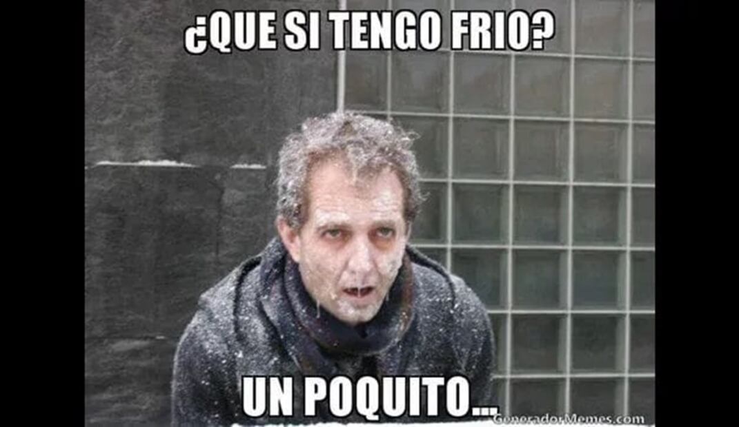 Memes por el frente frío. Foto: Redes sociales