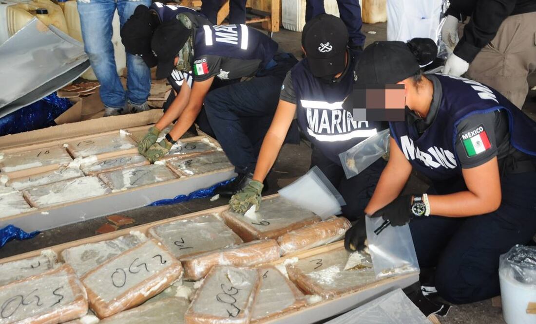 Esta acción se efectuó tras un alertamiento recibido por la Aduana Marítima de Veracruz. Foto: Marina