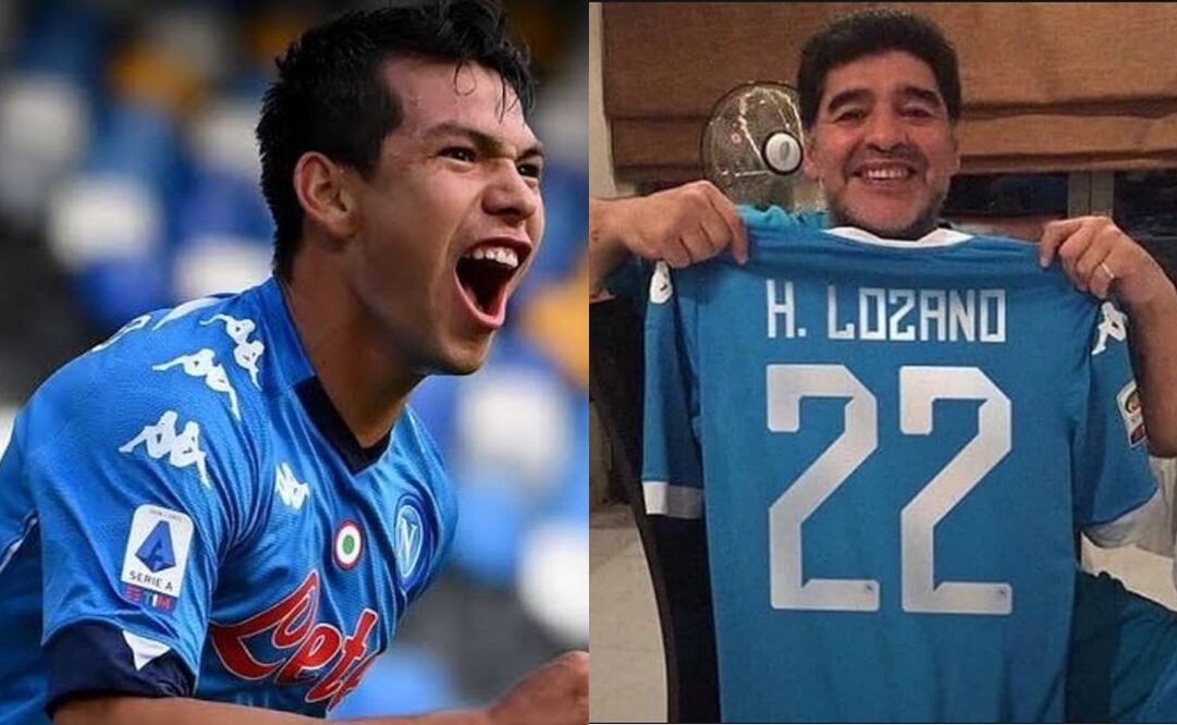 Diego Maradona presumió una camiseta del Chucky Lozano / Foto: Especiales