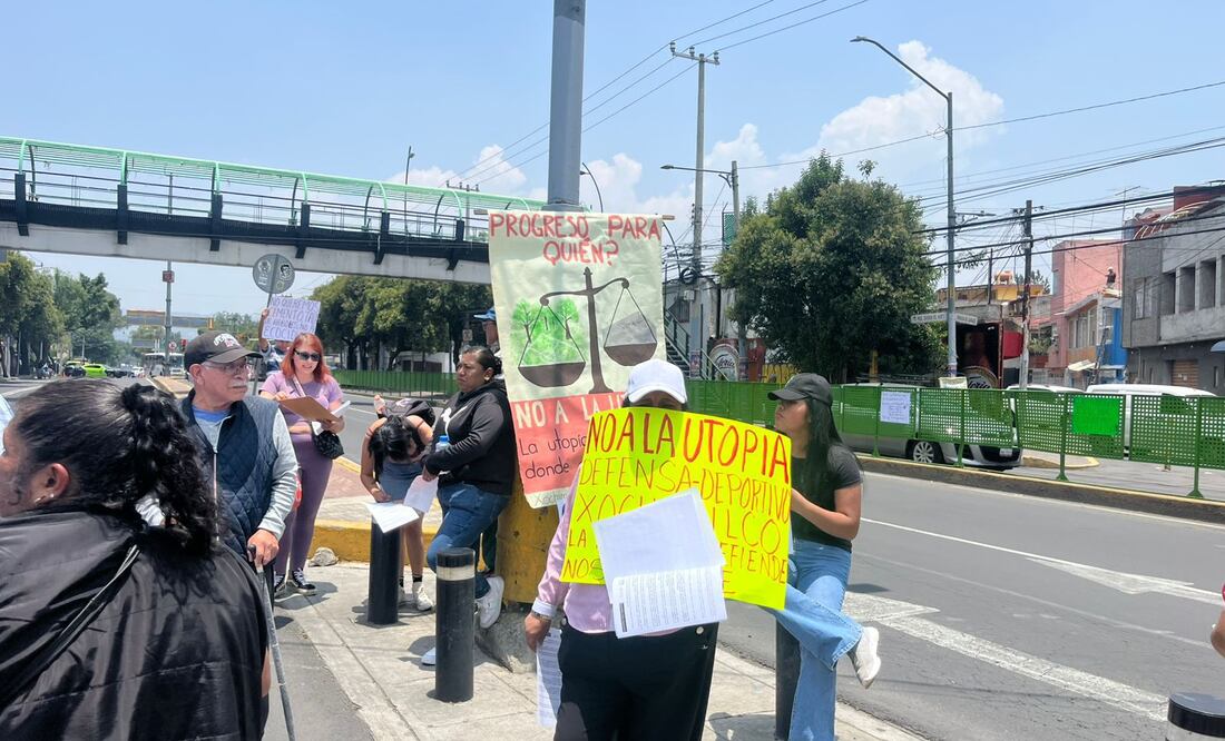 Vecinos de Xochimilco rechazan la construcción de una Utopía en un Centro Deportivo que es usado por los habitantes. (Foto: especial)