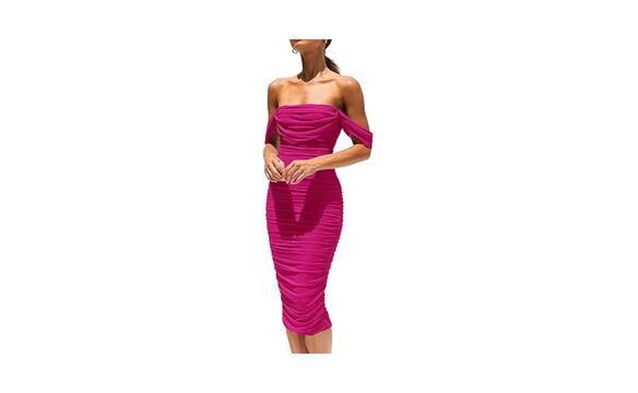 PRETTYGARDEN - Vestido de fiesta strapless