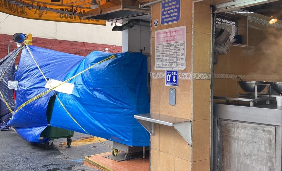 El estacionamiento de la taquería fue clausurado Foto: Gaspar Betancourt/ EL UNIVERSAL