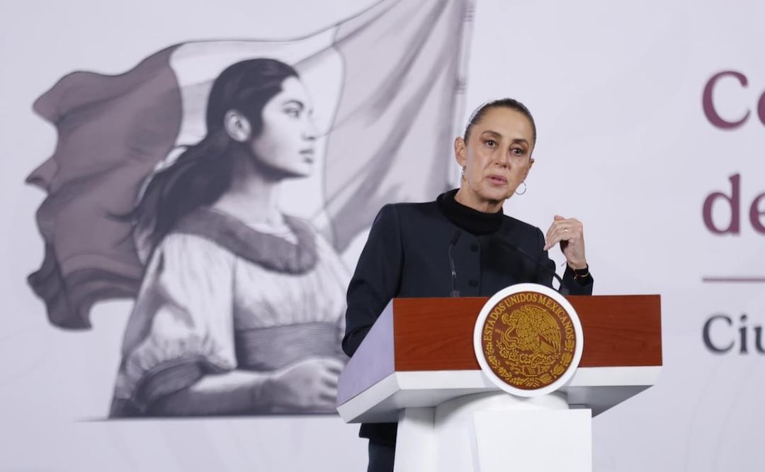 Presidenta Claudia Sheinbaum durante su conferencia mañanera de este 21 de enero del 2026 (21/01/2026). Foto: Diego Simón Sánchez / EL UNIVERSAL