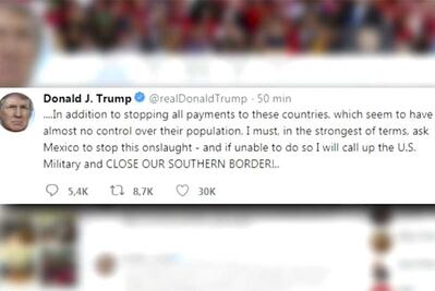 Exige Trump a México frenar caravana de migrantes o enviará al Ejército a la frontera