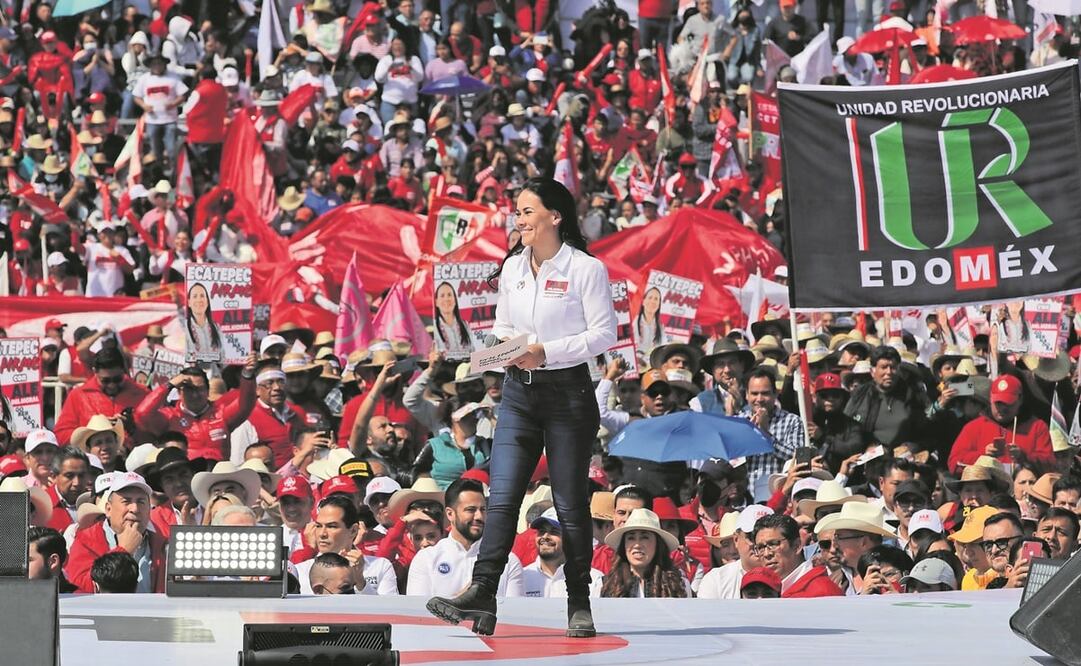 Delfina Gómez (Morena, PVEM y PT) y Alejandra del Moral (PRI, PAN, MC y PRD) cerraron acciones proselitistas el 12 de febrero. Foto: archivo / EL UNIVERSAL