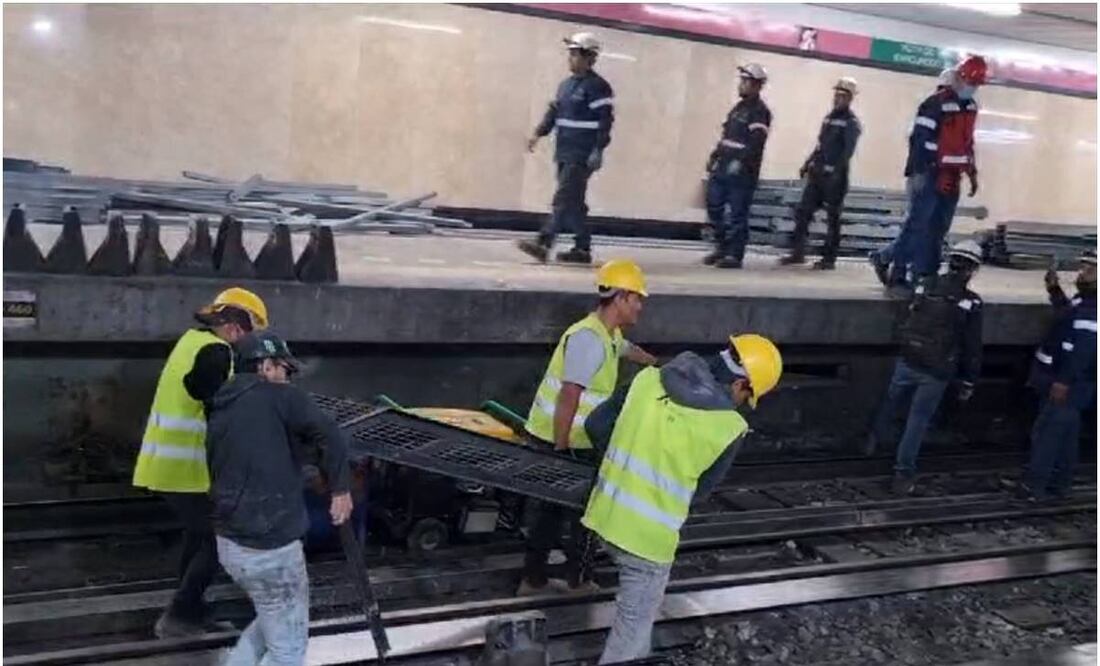 Trabajos en la Línea 1 del Metro de la CDMX. Foto: Frida Sánchez/ EL UNIVERSAL