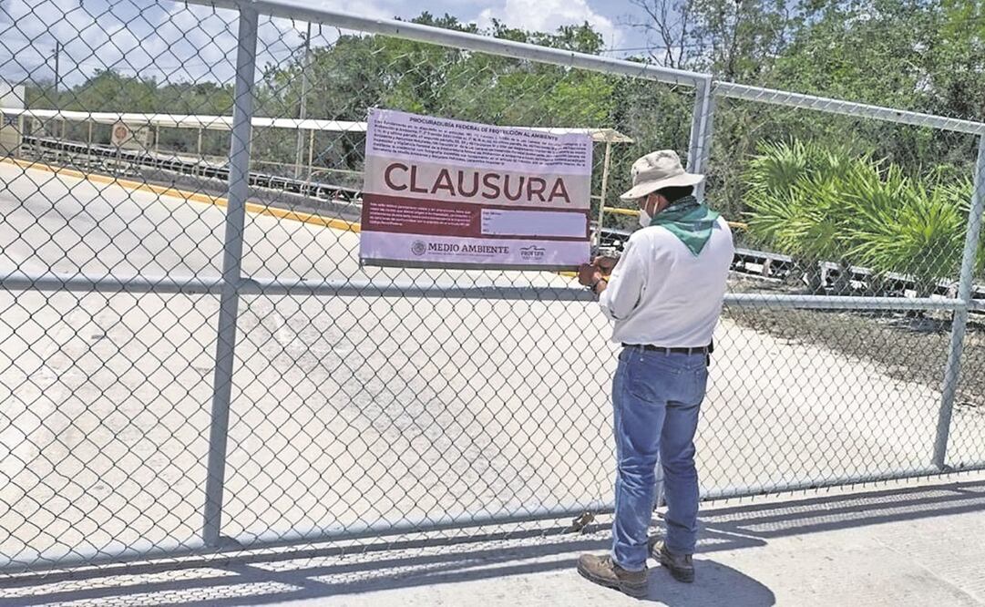 La Profepa suspendió la extracción de roca caliza de Sac Tun (antes Calica) y puso sellos de clausura en materia de impacto ambiental y cambio de uso de suelo en terrenos forestales.
