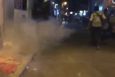 Fumigan a caravana de migrantes hondureños en Chiapas