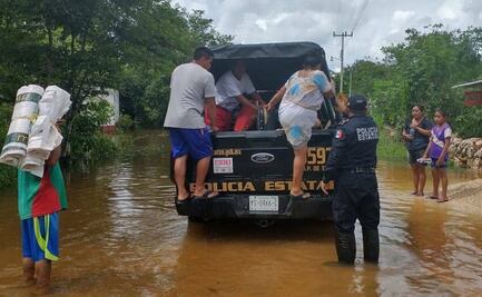 Lluvias dejan inundaciones en comisarías del sur de Yucatán