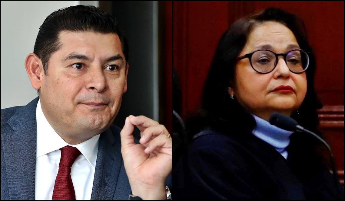 Presidente del Senado, Alejandro Armenta / ministra presidenta de la SCJN, Norma Lucía Piña.