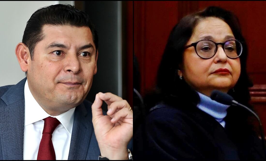 Presidente del Senado, Alejandro Armenta/ministra presidenta de la SCJN, Norma Lucía Piña. FOTOS: Archivo
