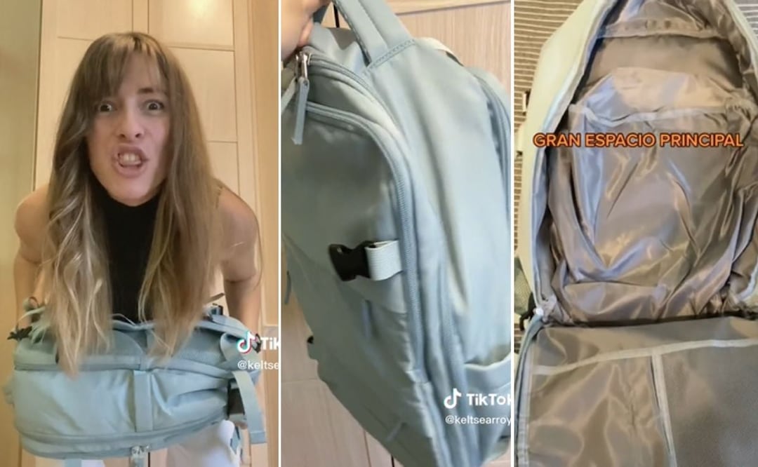 Una azafata develó cuál es la mochila ideal para viajar sin pagar extra. Foto: TikTok @keltsearroyo