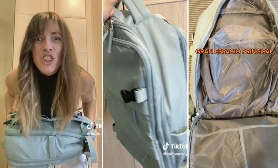 Una azafata develó cuál es la mochila ideal para viajar sin pagar extra. Foto: TikTok @keltsearroyo