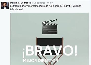 Políticos aprovechan para felicitar a ganadores