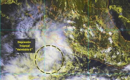 Depresión tropical 22-E provocará fuertes lluvias en Michoacán y Guerrero