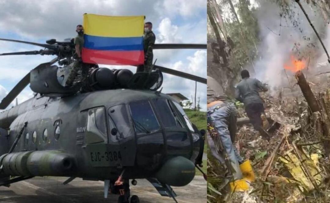 Helicóptero de las Fuerzas Armadas de Colombia con nueve tripulantes cae durante misión en Bolívar. Foto: EL TIEMPO/ GDA