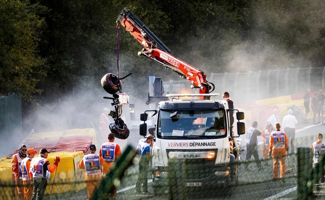 Momentos del accidente donde Juan Manuel Correa se vio involucrado  Foto: Especial