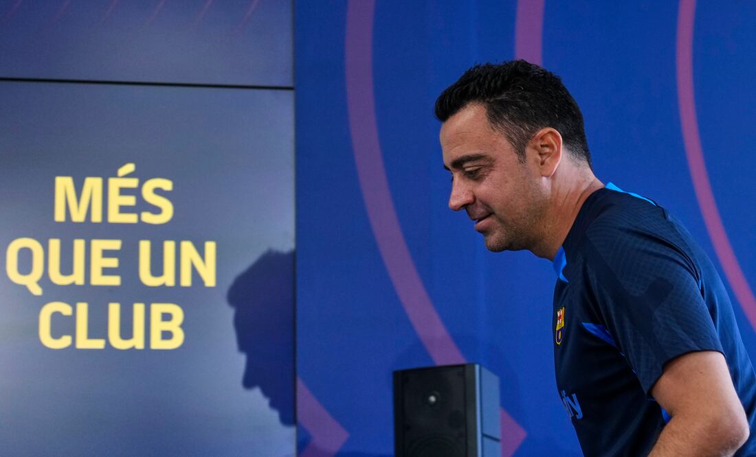 Rueda de prensa de Xavi Hernández / Foto: EFE
