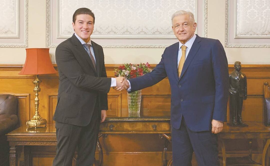 Samuel García Sepúlveda y Andrés Manuel López Obrador. Foto: Especial.