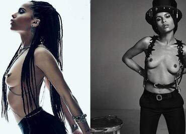 La hija de Lenny Kravitz posa "topless"