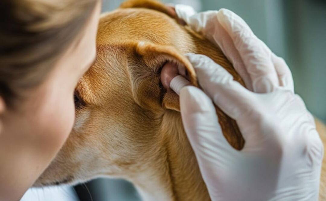 Aunque un perro puede morir por otitis si no se trata a tiempo, esto es poco común. Fuente: Freepik.