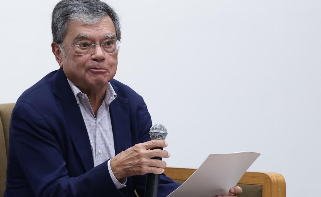 Mario Melgar Adalid en la presentación de "El brillo del caudillo". Foto: Fernanda Rojas/EL UNIVERSAL.