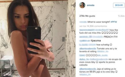 Emily Ratajkowski comparte sensual imagen al desnudo