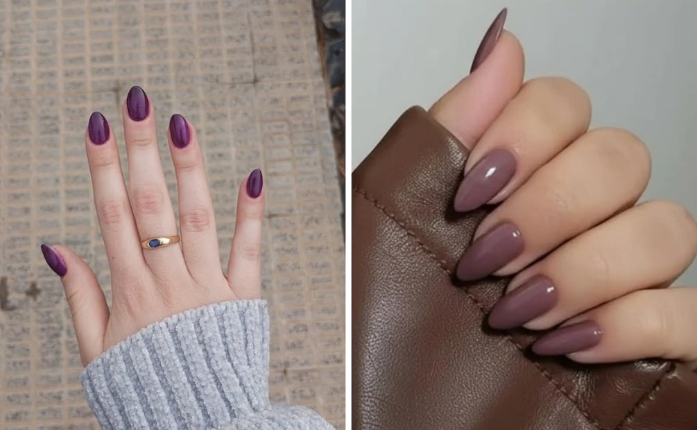 Uñas malva. Foto: Instagram @axe.spa.beauty, @mussasglam