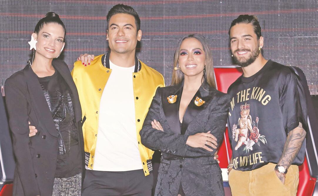 Natalia Jiménez, Carlos Rivera, Anitta, y Maluma, los coaches de esta edición. (AGUSTIN SALINAS. EL UNIVERSAL)
