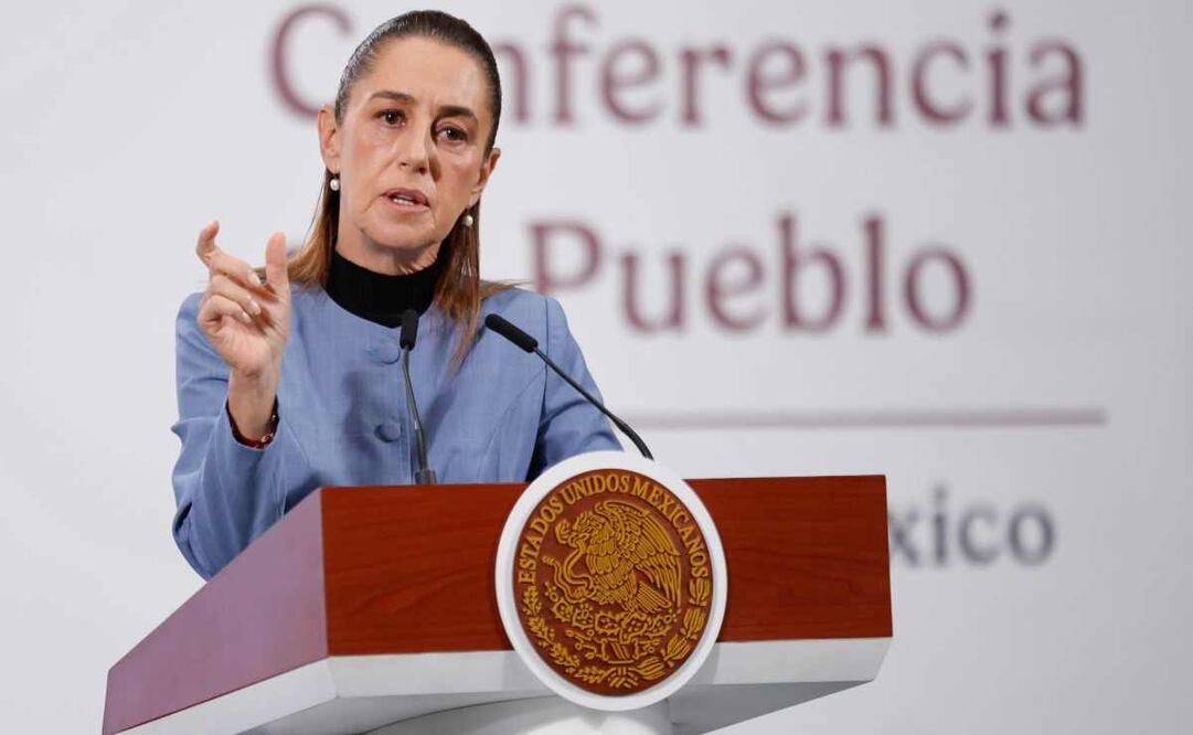 Claudia Sheinbaum, presidenta de México, durante la mañanera del 22 de septiembre del 2025. Foto: Diego Simón   EL UNIVERSAL.