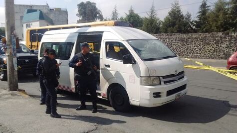 Matan a presunto asaltante en combi de Naucalpan
