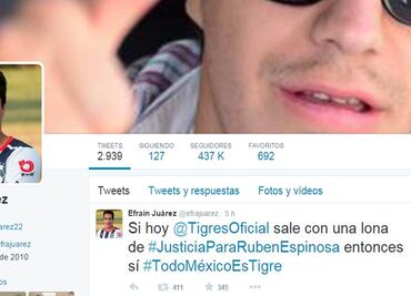 Ex seleccionado pide justicia por Rubén Espinosa en juego de Tigres