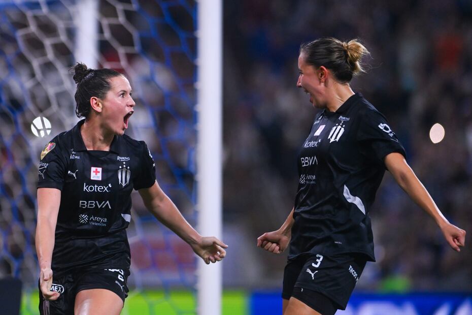Rayadas en festejo de gol, durante las semifinales del Clausura 2025 - Foto: Imago7