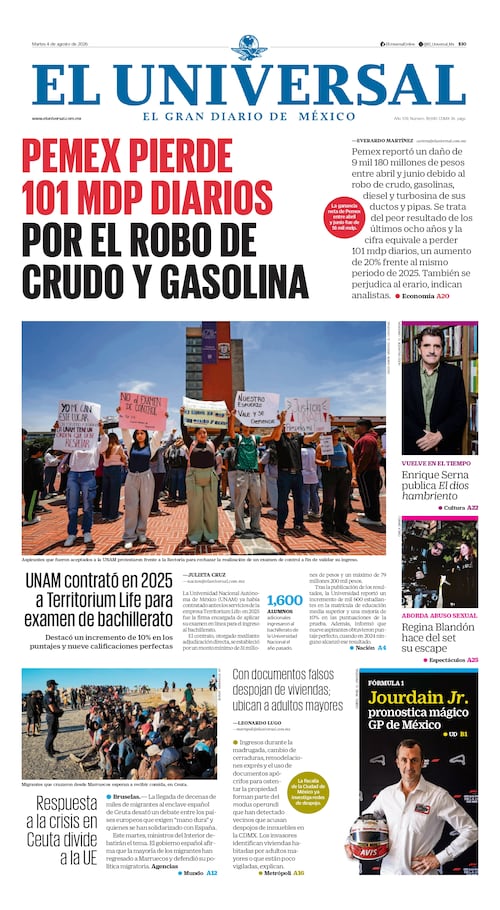 Portada impresa del 4 de agosto del 2026
